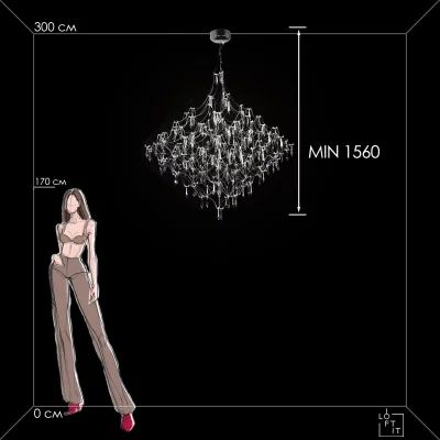 Подвесная люстра Mira 120X120X140 CM 5
