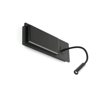 Черное настенное бра с ридером Mood LED 2x3W 2W 3000K 37X33X13 CM 3