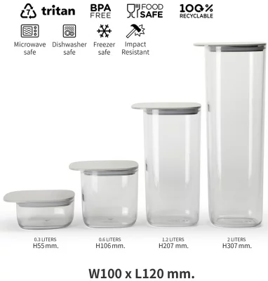Контейнер для хранения Flat top 600 ml зелёный 10