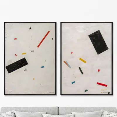 Набор из двух постеров на холсте Day and Night 75X105 / 75X105 CM 8