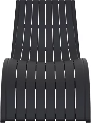 Шезлонг пластиковый Slim 180X72X70 CM чёрный 4