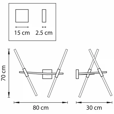 Настенный декоративный светильник Struttura 80X30X70 CM 7