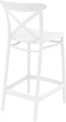 Стул пластиковый полубарный Cross Bar 45X50X96 CM белый 3