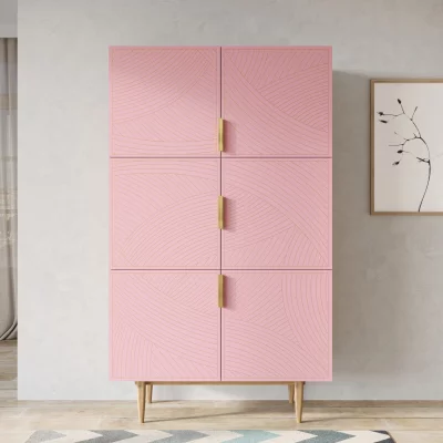 Большой комод Line 100X45X170 CM pink 4