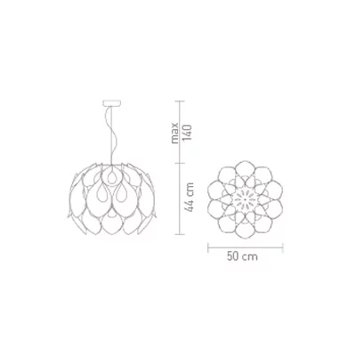 Люстра Flora Medium Silver 6