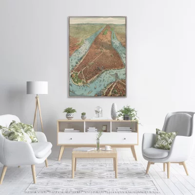 Постер Antique map of New York City 75X105 CM 3