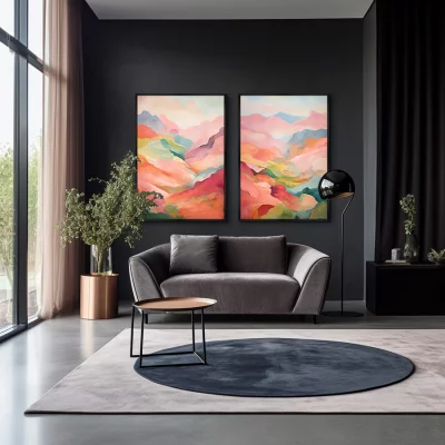 Набор из двух постеров на холсте The Hills 75X105 / 75X105 CM 4