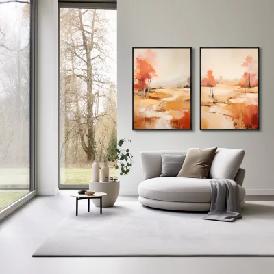 Набор из двух постеров на холсте Landscape Collection 75X105 / 75X105 CM 4
