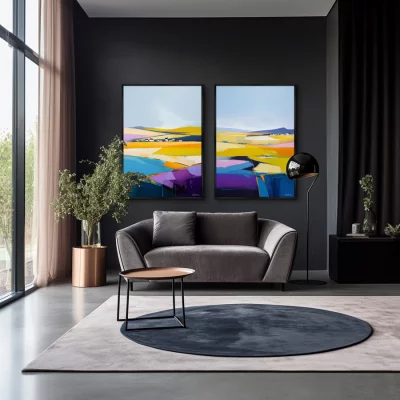 Набор из двух постеров на холсте Landscape Collection 75X105 / 75X105 CM 4