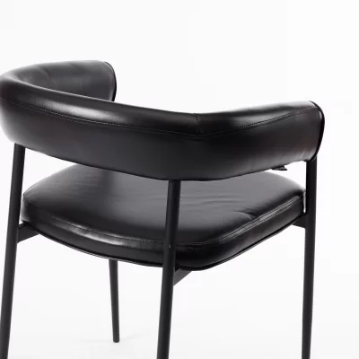 Стул Манчестер черная экокожа ножки металл черный 57X57X75 CM 6