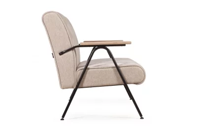 Двухместный диван Andy с деревянными подлокотниками, шенилл Shantal beige 129X84X88 CM 3