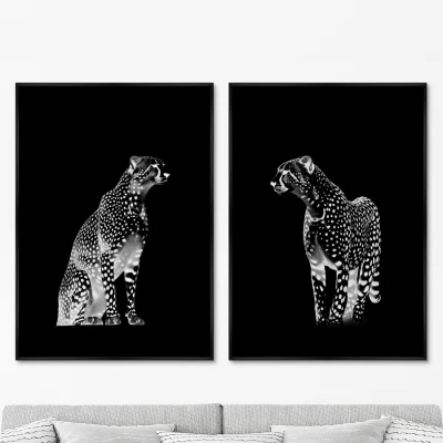 Набор из двух постеров на холсте Cheetahs 75X105 / 75X105 CM 8