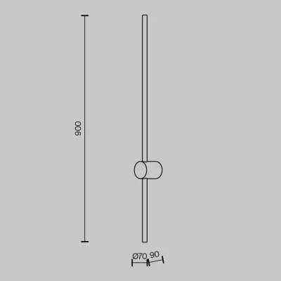 Настенный светильник Луч света 90X70X900 MM 8