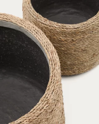 Набор из 2 кашпо Sigal из цемента с натуральным покрытием Ø 24 / 31 CM 5