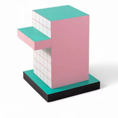 Вспомогательный столик Supersidetable Red Grid 48X42X55 CM 7