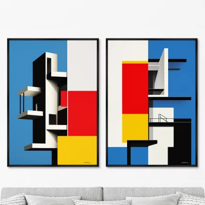 Набор из двух постеров на холсте Shape 75X105 / 75X105 CM 8