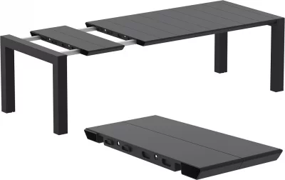 Стол пластиковый раздвижной Vegas 180-220X100X75 CM чёрный 4