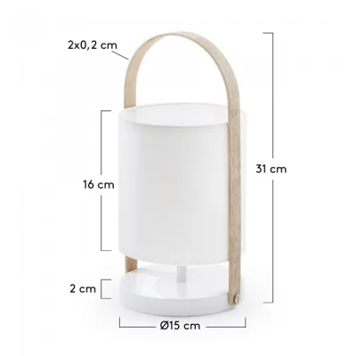 Настольный абажур Zayla 15X15X31 CM белый 4