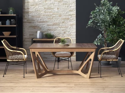 Раскладной обеденный стол Wenanty 160-240X100X77 CM 5
