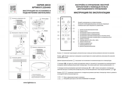 Накладной светодиодный светильник Arco 49X49X10 CM 3