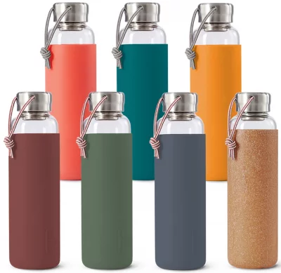 Бутылка для воды стеклянная 600 ml светло-коричневая 3