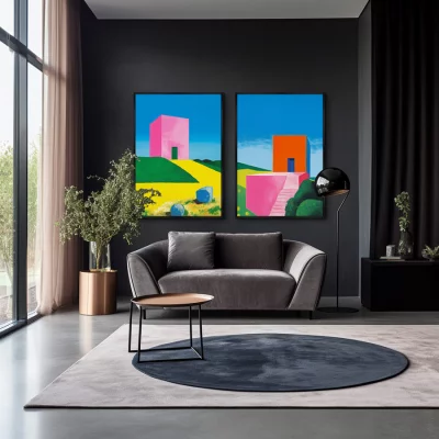Набор из двух постеров на холсте The Path Up 75X105 / 75X105 CM 4
