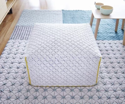 Пуф с чехлом из шерсти Silai Big 68X68X35 CM белый 3