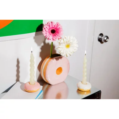 Подсвечник fast food, donut, D7 см, розовый 9