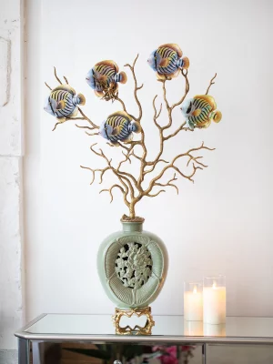 Ваза декоративная Fish on coral 63X18X90 CM 4