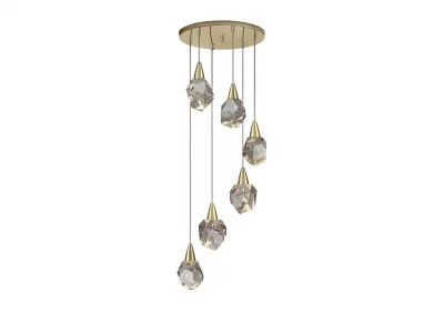 Люстра Aquaria 6L матовое золото 39X39X120 CM 3