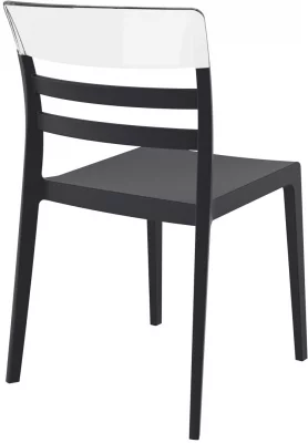 Стул пластиковый Moon 52X57X83 CM чёрный 3