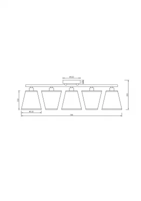 Люстра Modern Звон FR5128PL-05W 70X14X20.5 CM 3