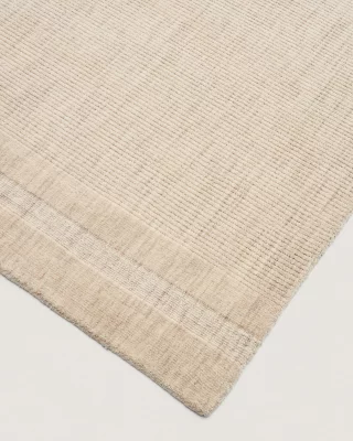 Ковер Dalena из бежевой полосатой жаккардовой шерсти 300X200 CM 4