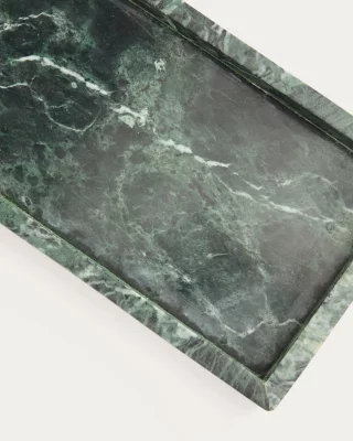 Декоративный поднос из зелёного мрамора Serela 35X18X3 CM 4