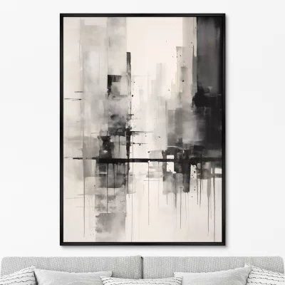 Постер на холсте Rain in the city 75X105 CM 6