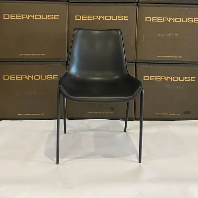 Стул Эссен без подлокотников черная экокожа ножки черные 54X59X83 CM 8