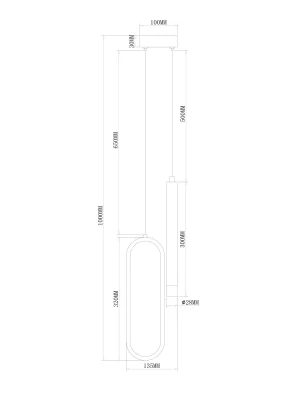 Подвесной светодиодный светильник Эйри 135X1000 MM 5