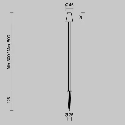 Ландшафтный светильник Cane 5X5X30-80 CM 7