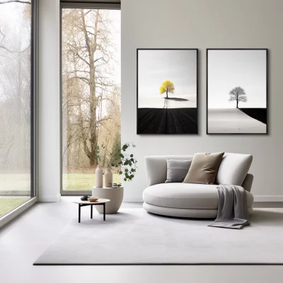 Набор из двух постеров на холсте Trees 75X105 / 75X105 CM 4