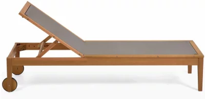 Шезлонг из эвкалипта Caterin 200X70X37-94 CM бежевый 3