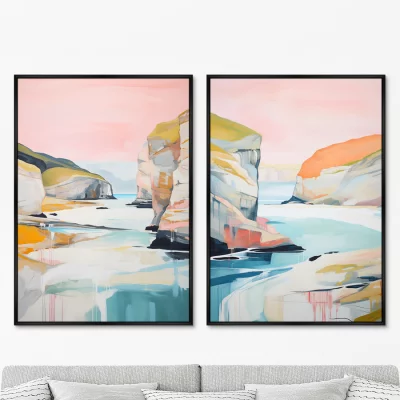 Набор из двух постеров на холсте Landscape Collection The sea flow 75X105 / 75X105 CM 8