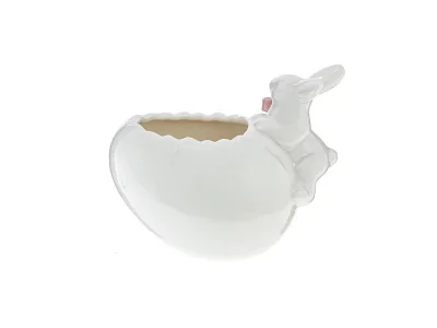 Конфетница Зайчик с розовым бантиком 11X7X9 CM 3