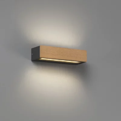Уличный настенный светильник Doro-13 LED 2x6.5W 3000K дерево 22.2X7.8X5.1 CM 4