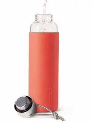 Бутылка для воды стеклянная 600 ml коралловая 4