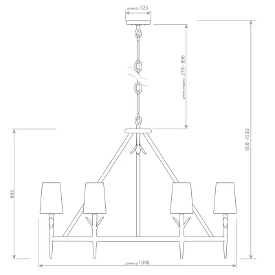 Люстра Ettho 104X104X72 CM 8