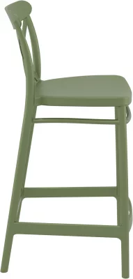 Стул пластиковый полубарный Cross Bar 45X50X96 CM зелёный 5