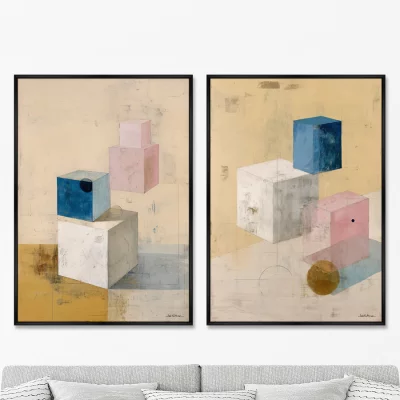 Набор из двух постеров на холсте Geometric Billiards 75X105 / 75X105 CM 8