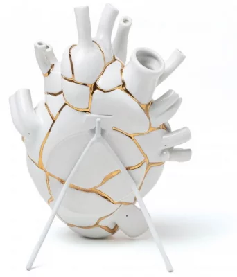 Фарфоровая ваза Love in Bloom Kintsugi 17X9X25 CM 11