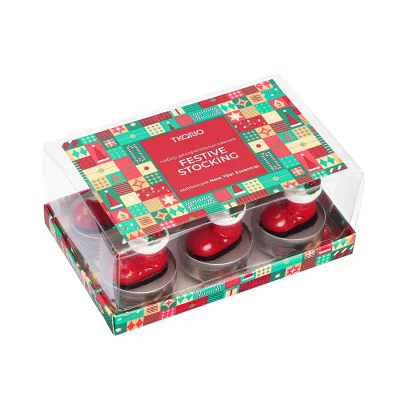 Набор декоративных свечей festive stocking из коллекции new year essential, 6 шт. 4