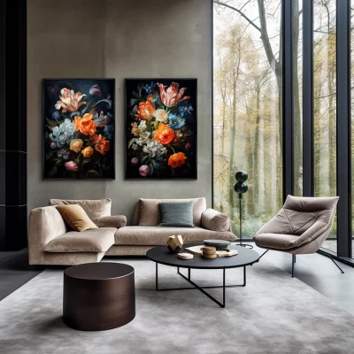Набор из двух постеров на холсте Ramo de flores 75X105 / 75X105 CM 4